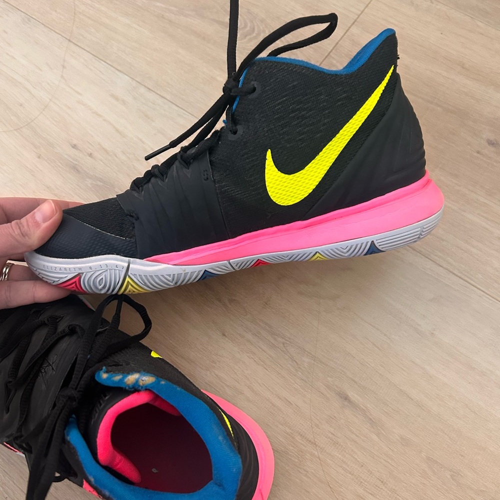 Nike Kyrie high tops size 6.5 Y pink black blue neon lace up - Picture 5 of 8